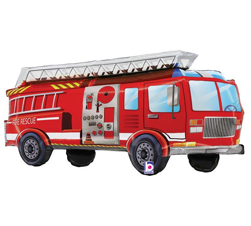 Fire Truck Shaped 34" Mylar Balloon