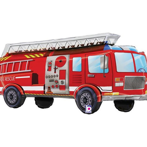 Fire Truck Shaped 34" Mylar Balloon