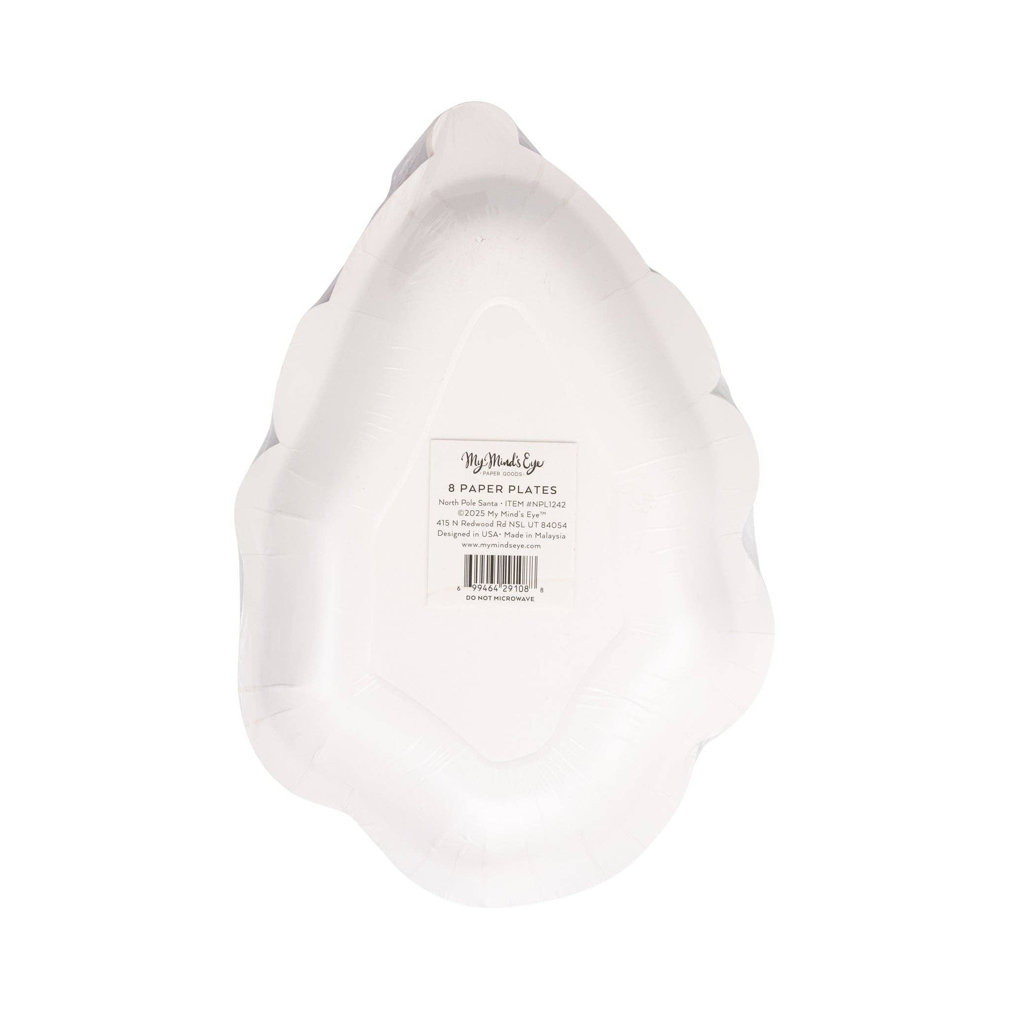 Santa Shaped Plates - 8CT