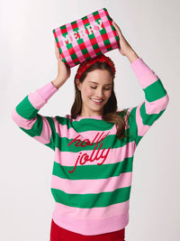 Cara Checkered 'Merry' Zip Pouch