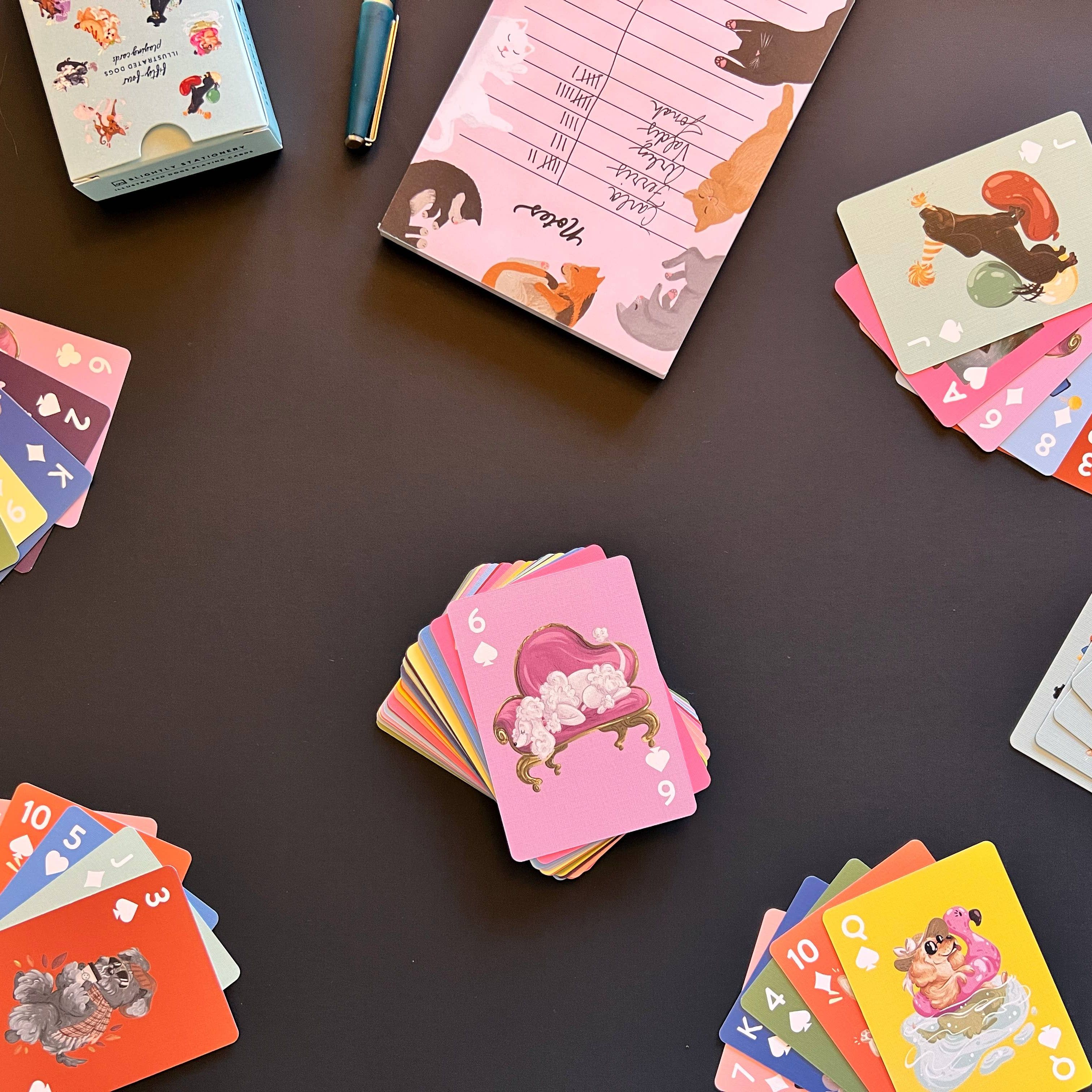 Illustrated Dogs Playing Cards