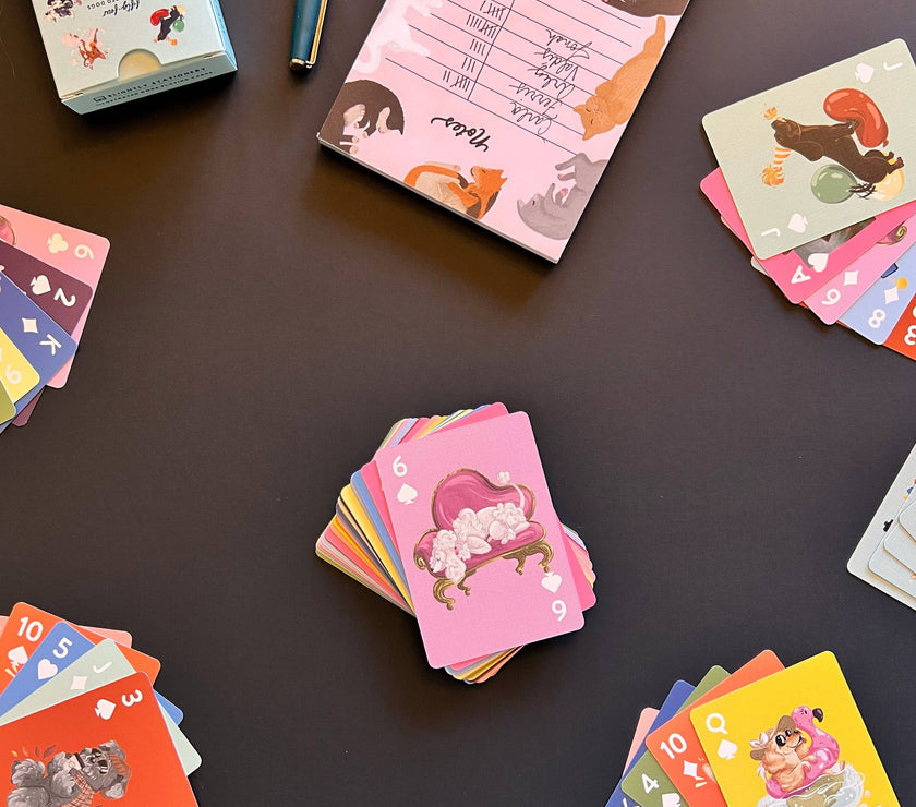 Illustrated Dogs Playing Cards