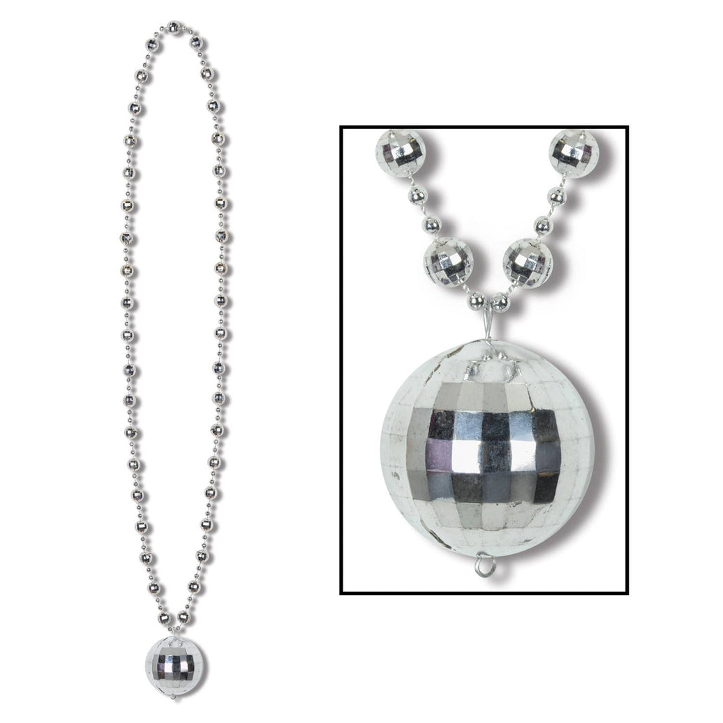 36" Disco Ball Beads w/Disco Ball Medallion