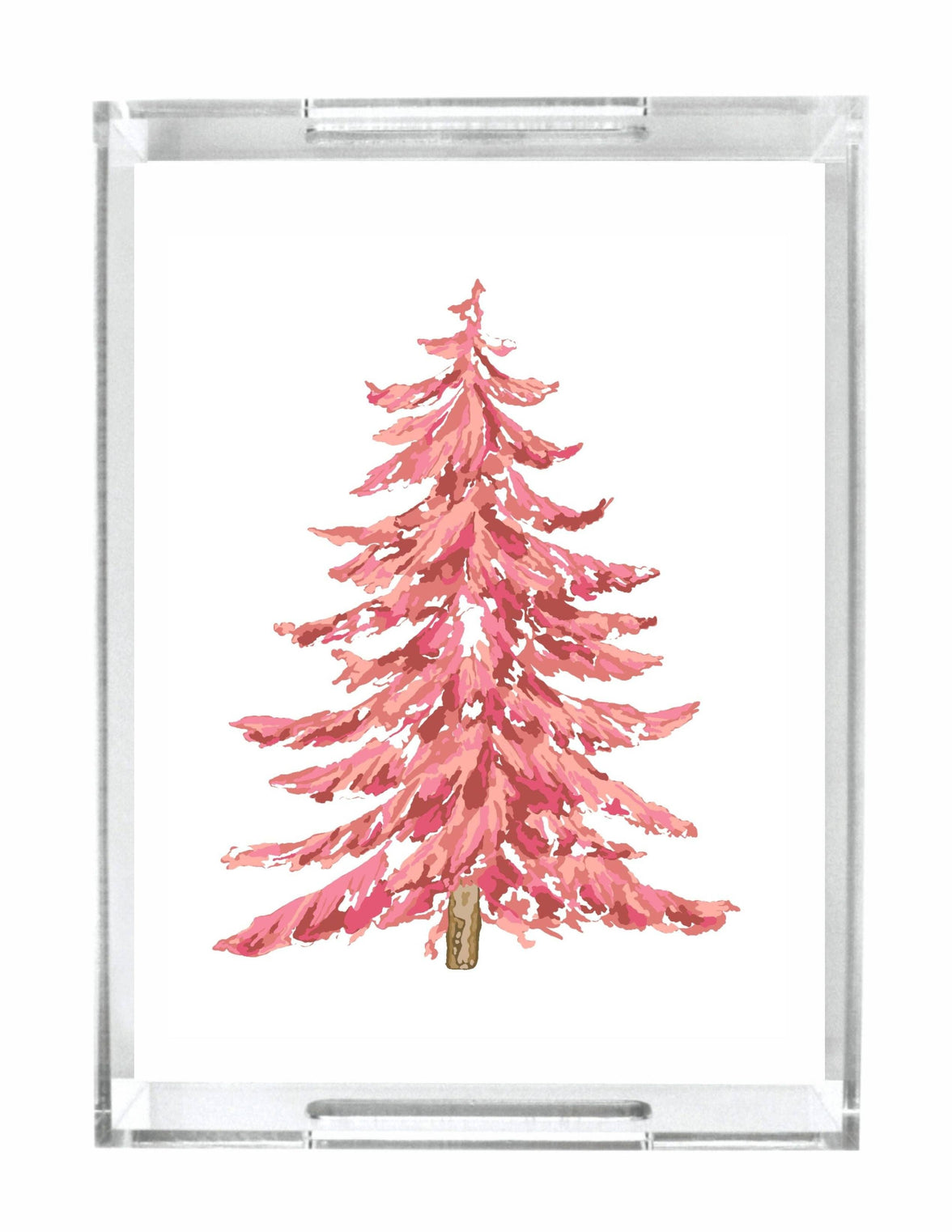 Pink Tree Acrylic Serving Tray - 8.5"x11"