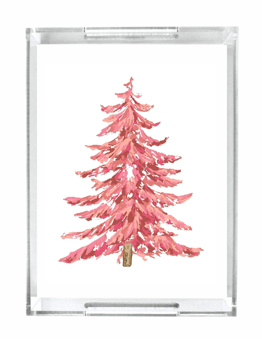 Pink Tree Acrylic Serving Tray - 8.5"x11"