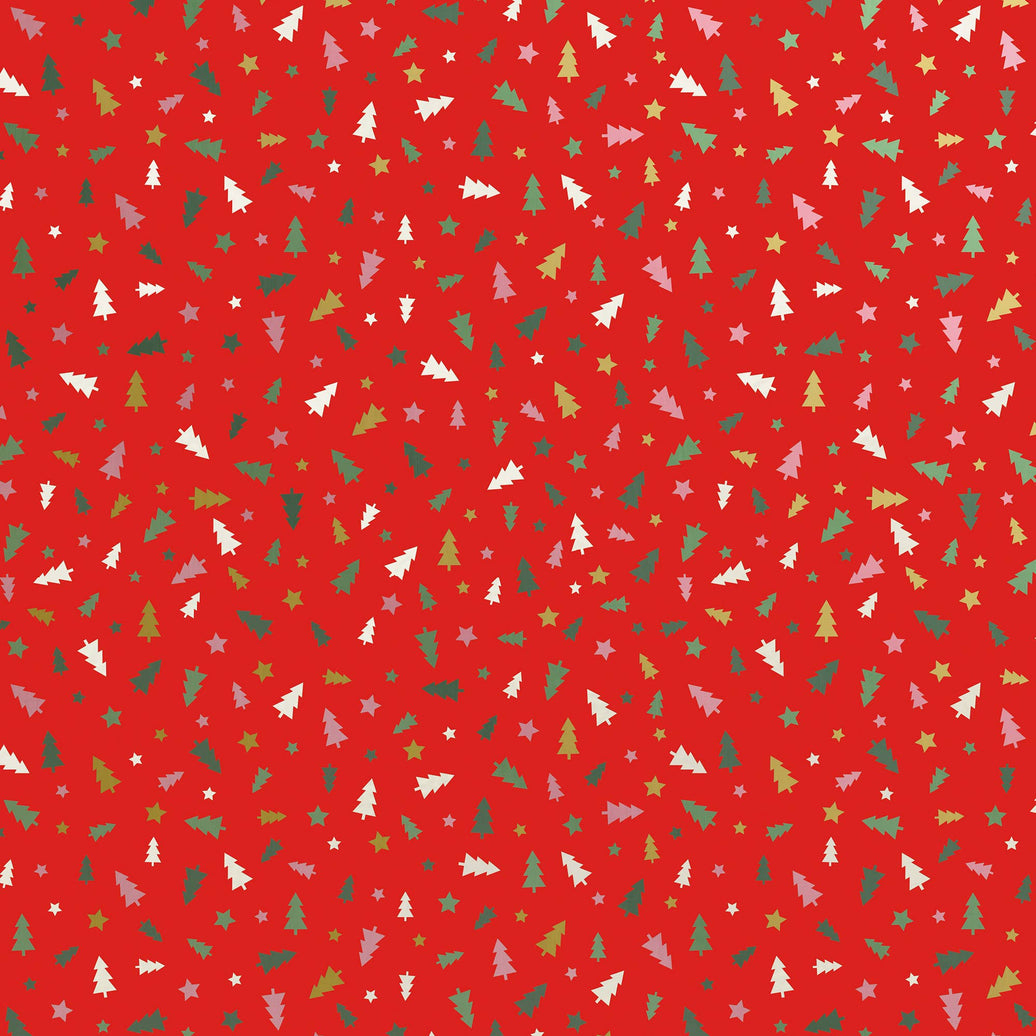 Little Red Trees Gift Wrap Jumbo Roll