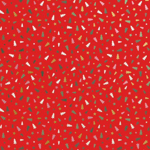 Little Red Trees Gift Wrap Jumbo Roll