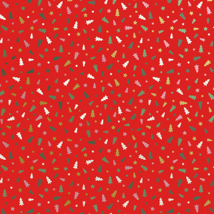 Little Red Trees Gift Wrap Jumbo Roll