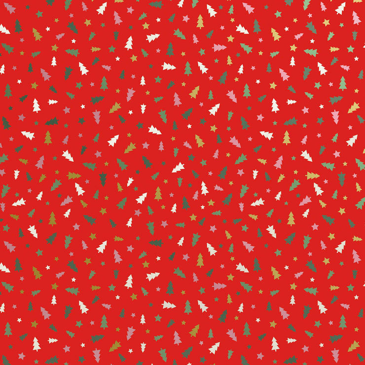 Little Red Trees Gift Wrap Jumbo Roll