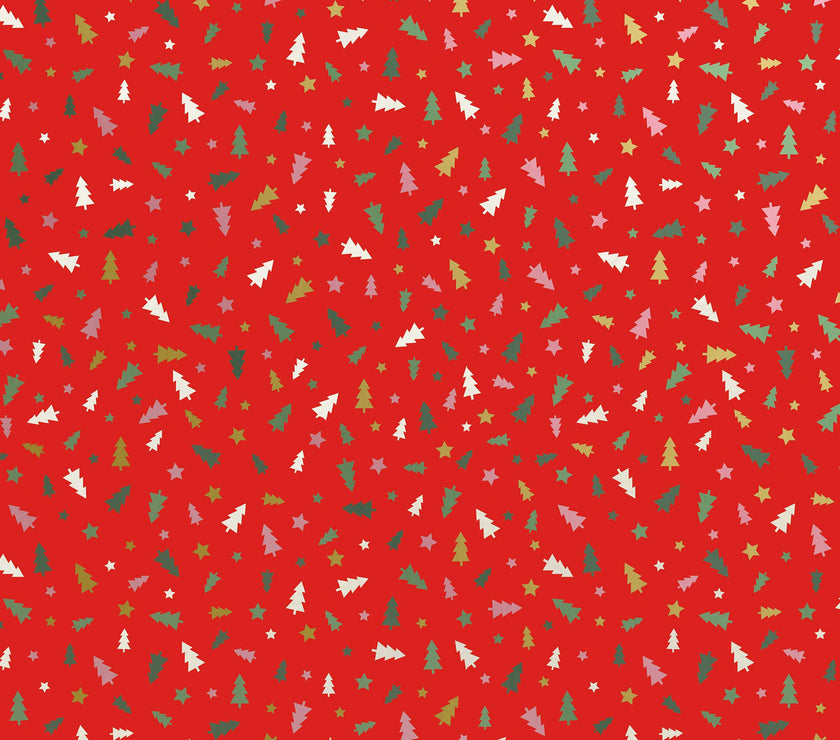 Little Red Trees Gift Wrap Jumbo Roll