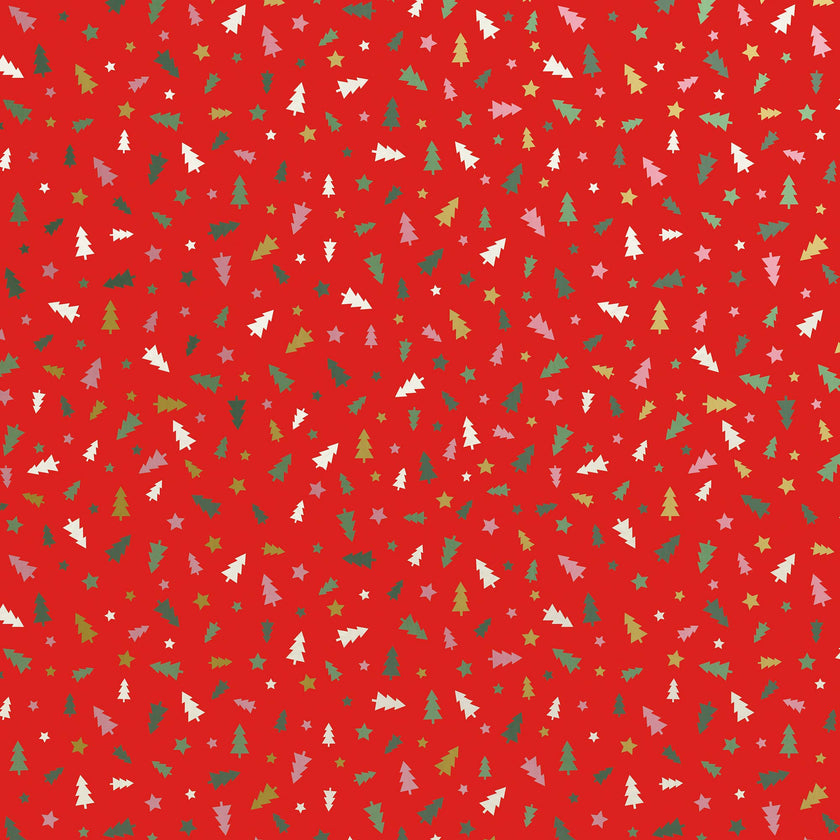 Little Red Trees Gift Wrap Jumbo Roll