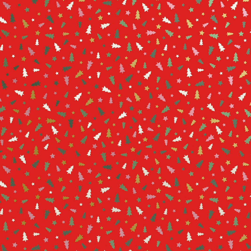 Little Red Trees Gift Wrap Jumbo Roll