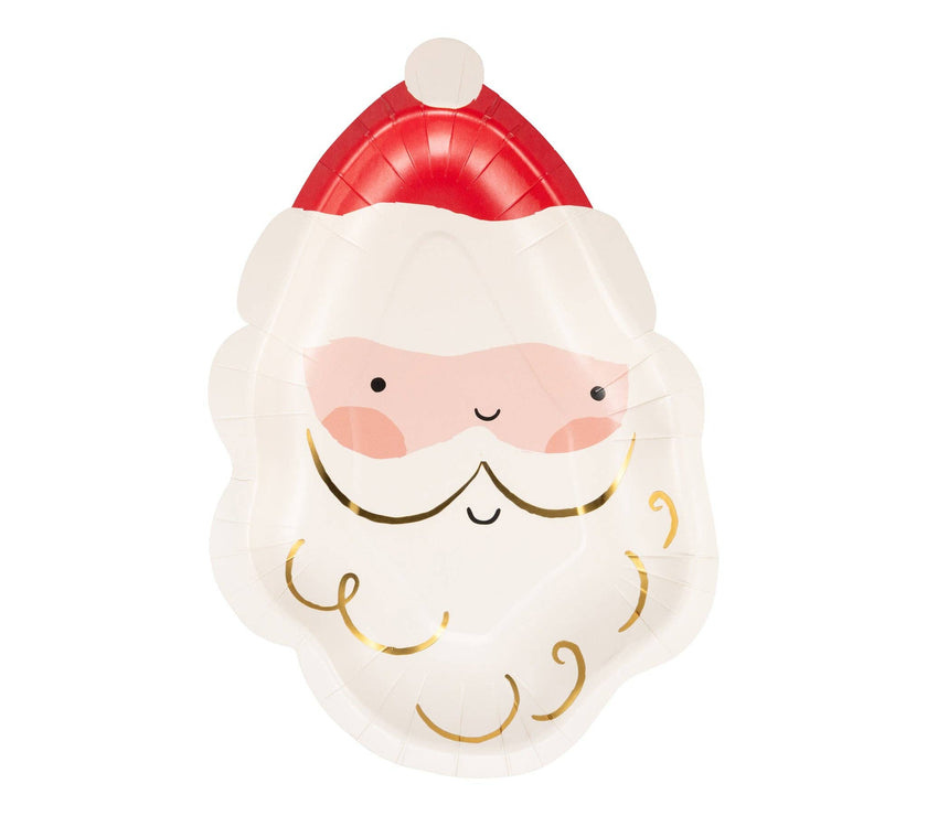Santa Shaped Plates - 8CT