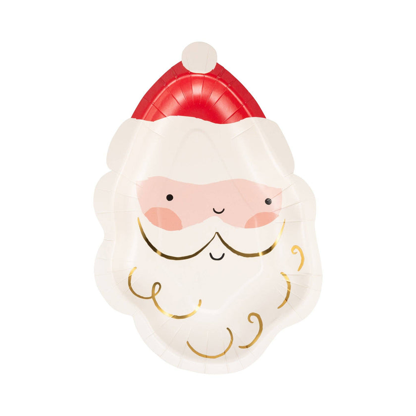 Santa Shaped Plates - 8CT