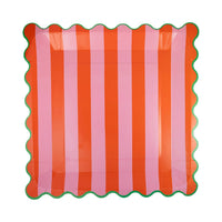 Assorted Striped Plate Set - 8CT
