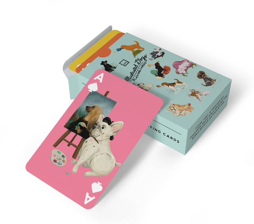 Illustrated Dogs Playing Cards