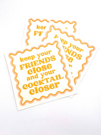Funny Cocktail Napkins | Keep Your Friends Close - 20CT