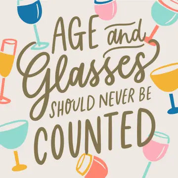 Age and Glasses of Wine Cocktail Napkins 20CT
