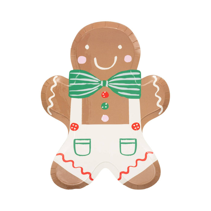 Gingerbread Man Paper Plates - 8CT