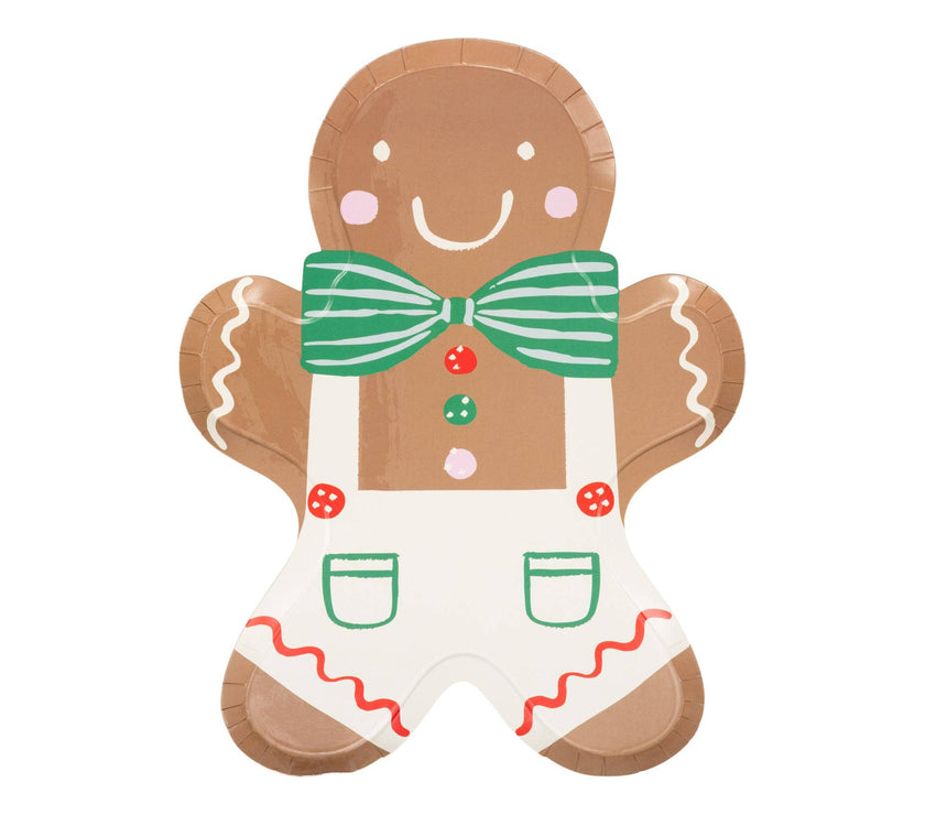 Gingerbread Man Paper Plates - 8CT