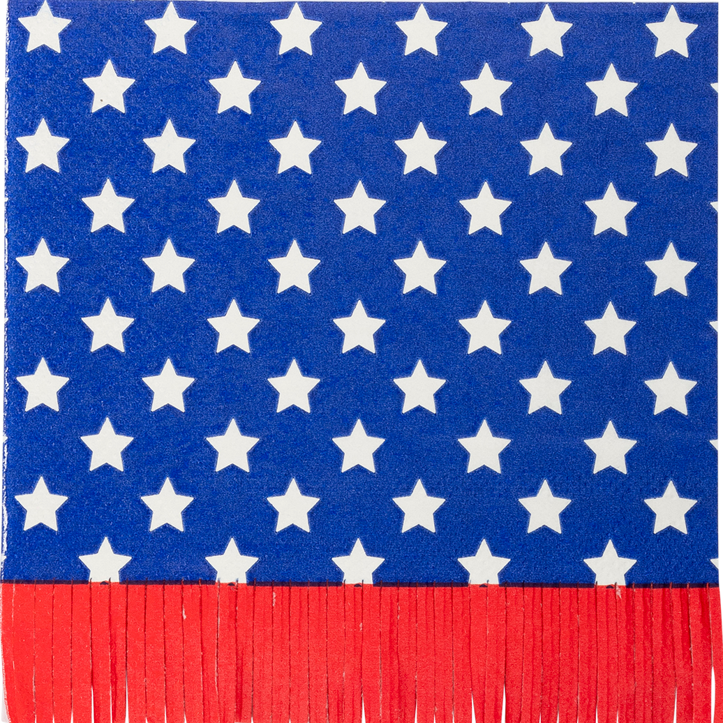 Stars and Fringe Paper Cocktail Napkin - 24CT