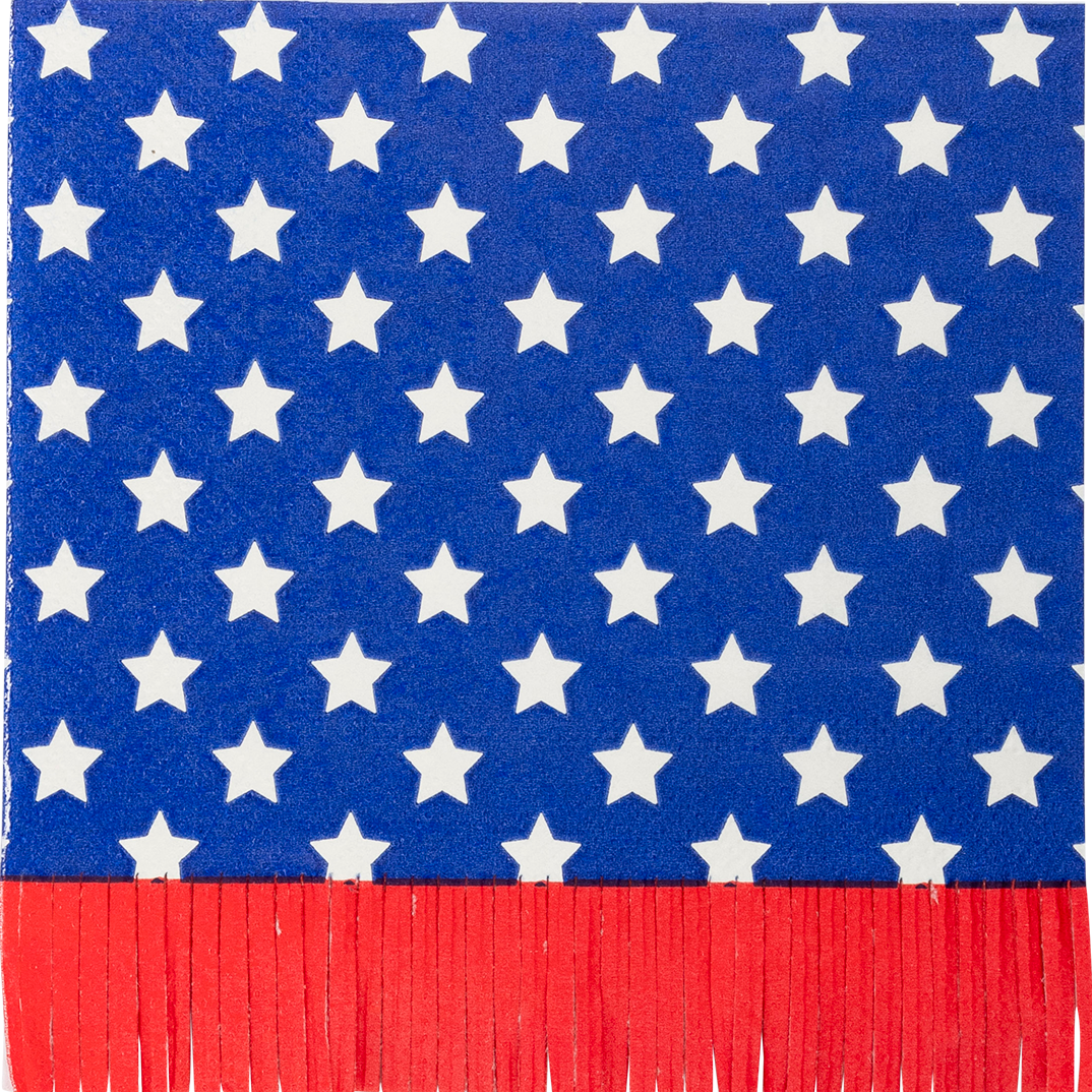 Stars and Fringe Paper Cocktail Napkin - 24CT