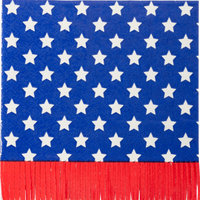 Stars and Fringe Paper Cocktail Napkin - 24CT