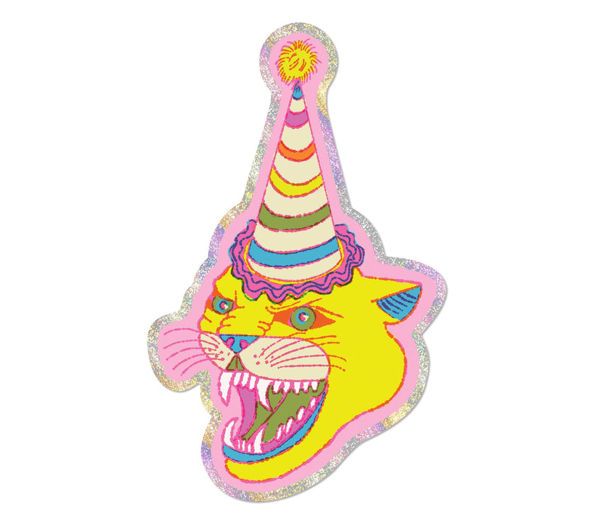Party Hat Cat Sticker