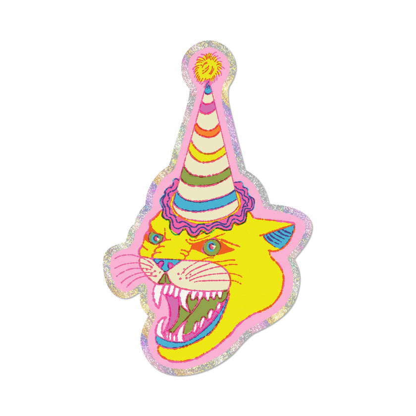 Party Hat Cat Sticker