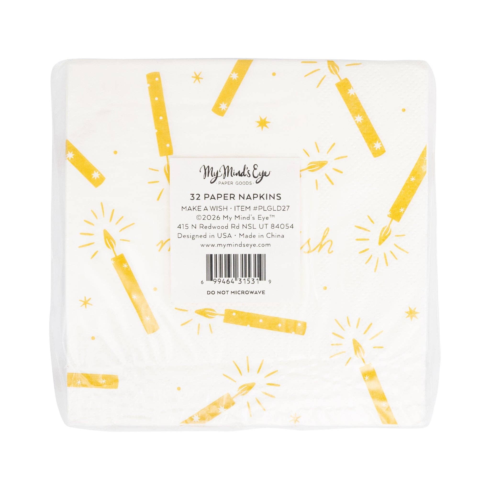 Make a Wish Candles Cocktail Napkins - 18CT