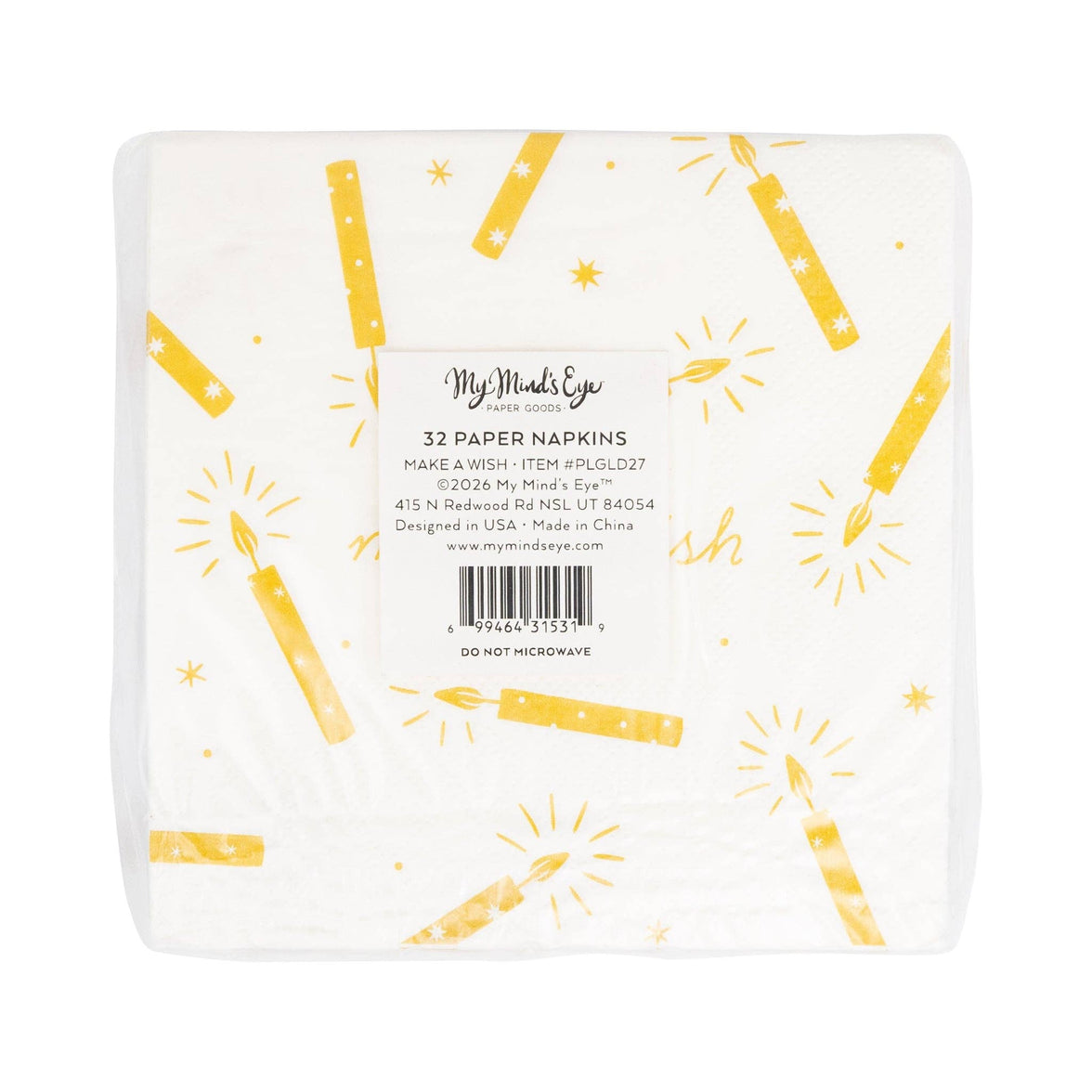 Make a Wish Candles Cocktail Napkins - 18CT