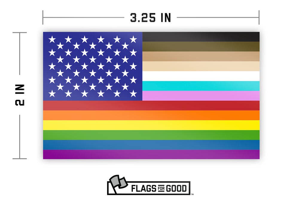 FOR ALL US Flag Sticker