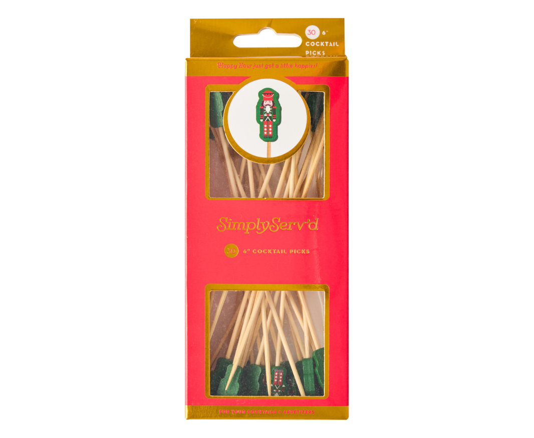Nutcracker Large Cocktail Picks - 30pk