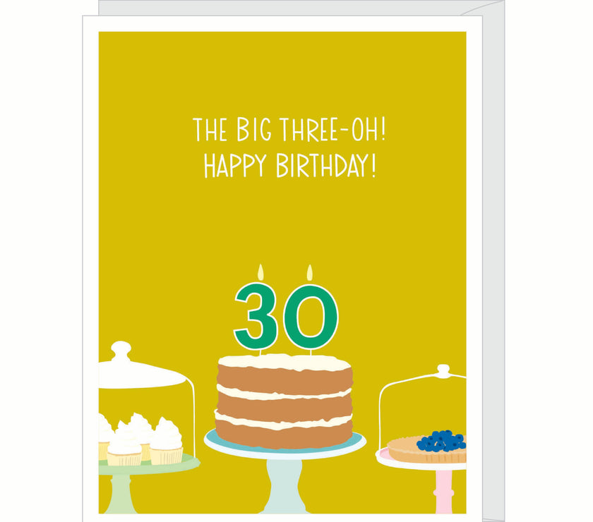 Number 30 Thirtieth Birthday Card