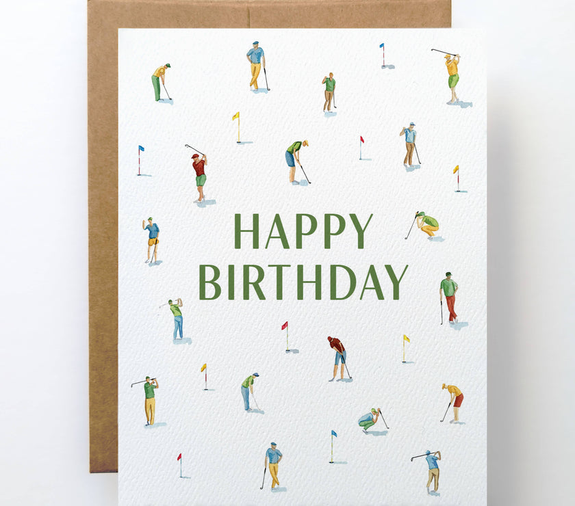 Golfing Birthday Card