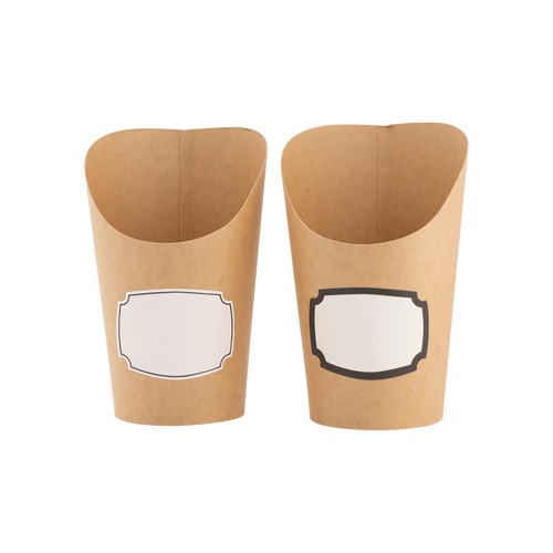 Kraft Charcuterie Cups with Sticker Labels - 24CT