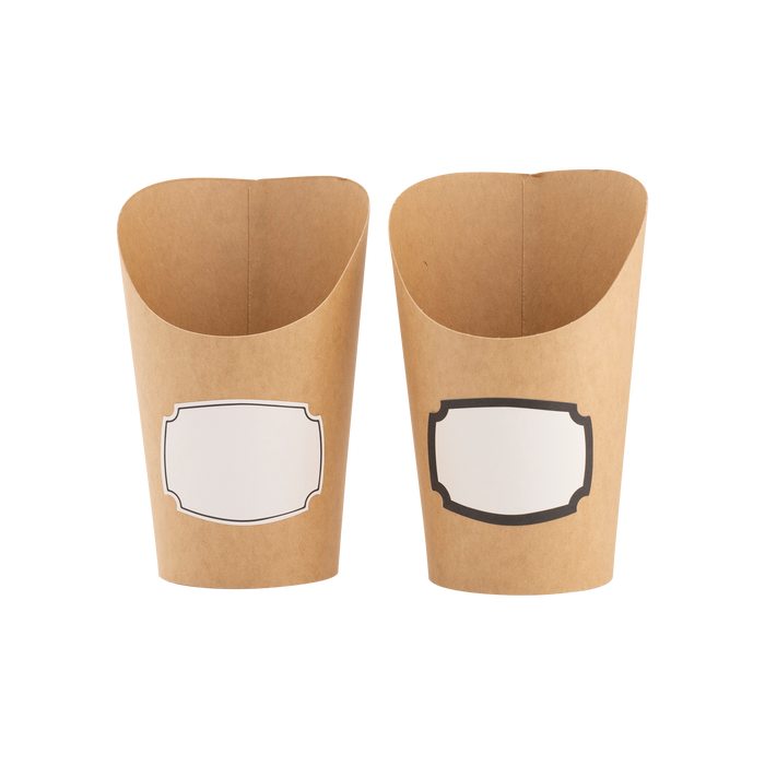 Kraft Charcuterie Cups with Sticker Labels - 24CT