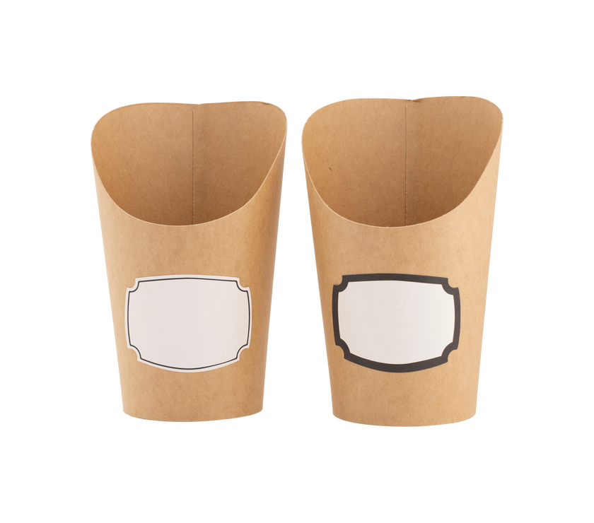 Kraft Charcuterie Cups with Sticker Labels - 24CT