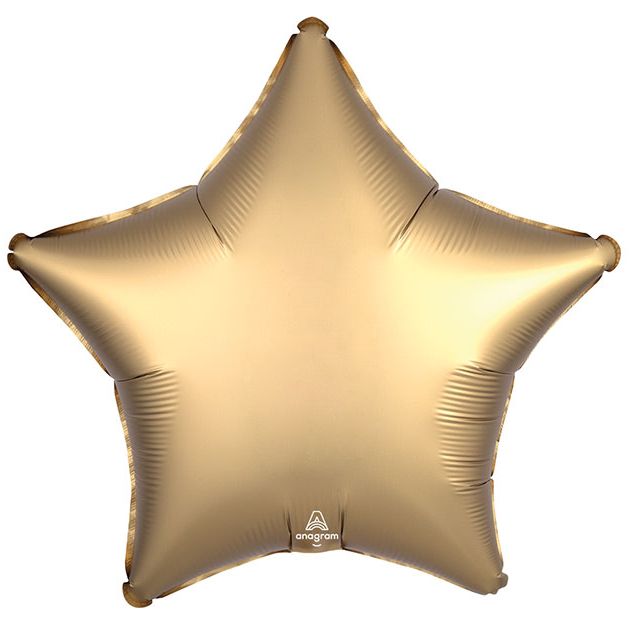 Gold Sateen Star 19" Mylar Balloon