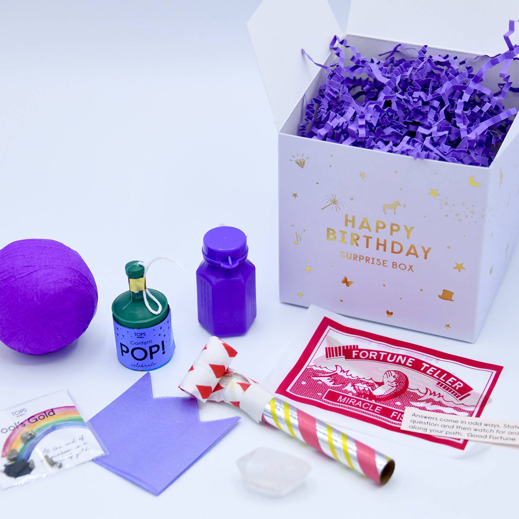 Happy Birthday in a Surprise Box - Assorted Colors