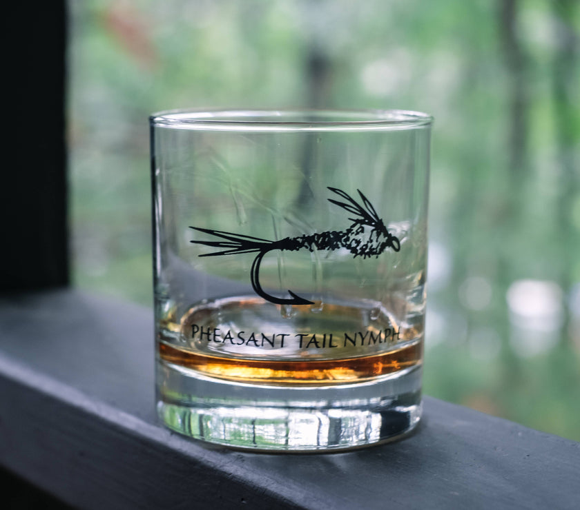 Fly Fishing Rocks Glass - Assorted Designs