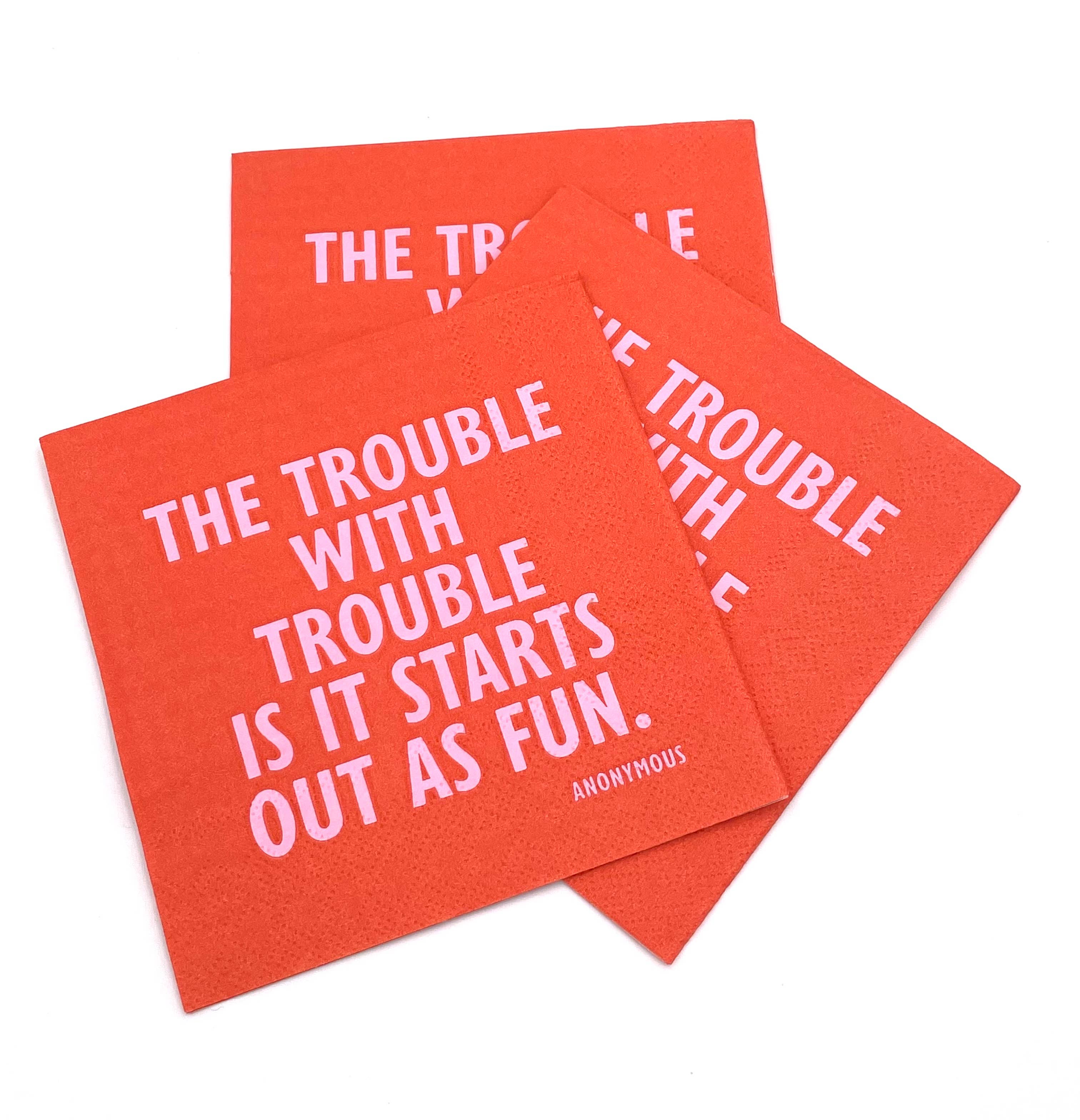 Festive Cocktail Funny Napkins | The Trouble With Trouble - 20CT