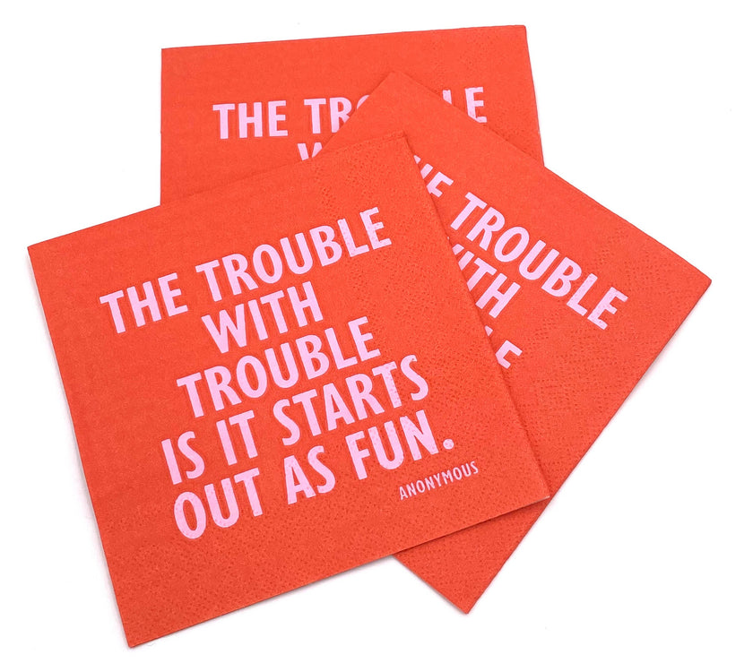Festive Cocktail Funny Napkins | The Trouble With Trouble - 20CT