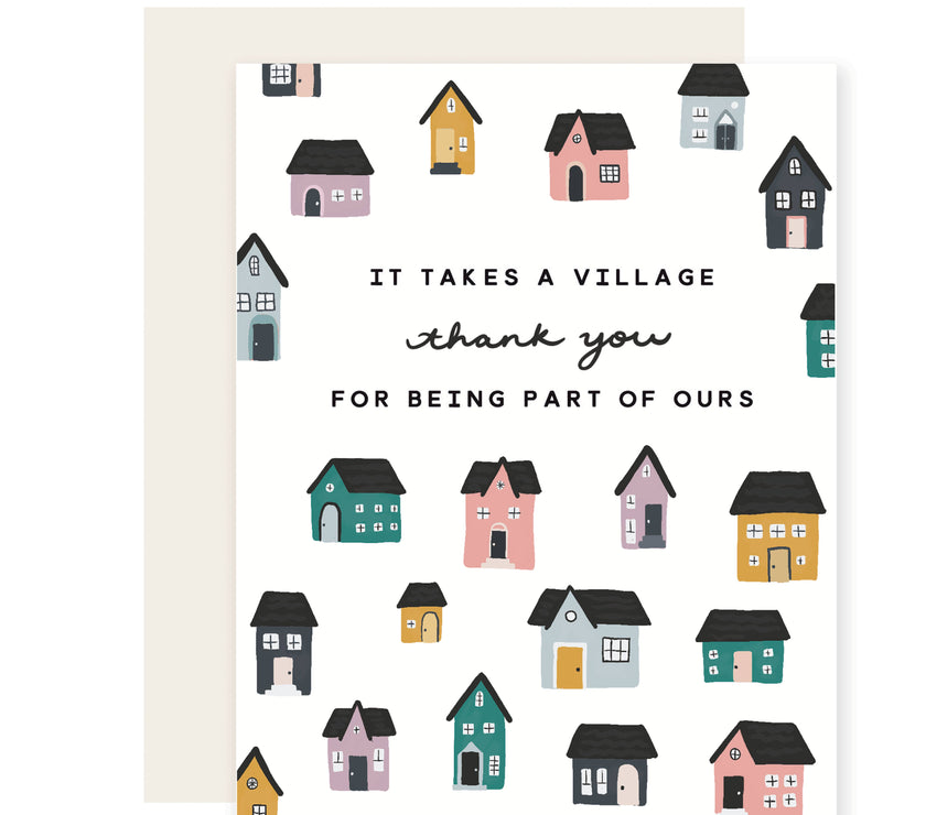 It Takes A Village Thank You Card