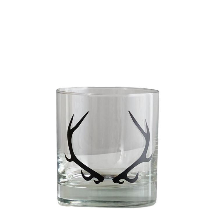 Antler Matte Black Rocks Glass - 11 OZ