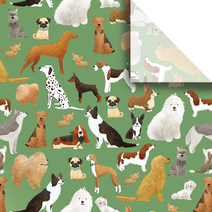 Best in Show Green Printed Tissue Paper