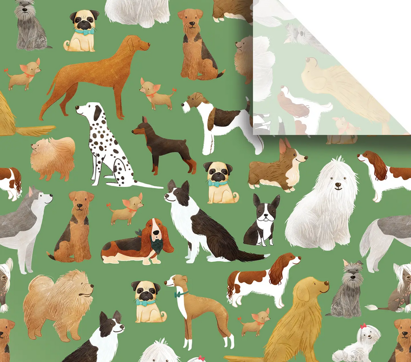 Best in Show Green Printed Tissue Paper
