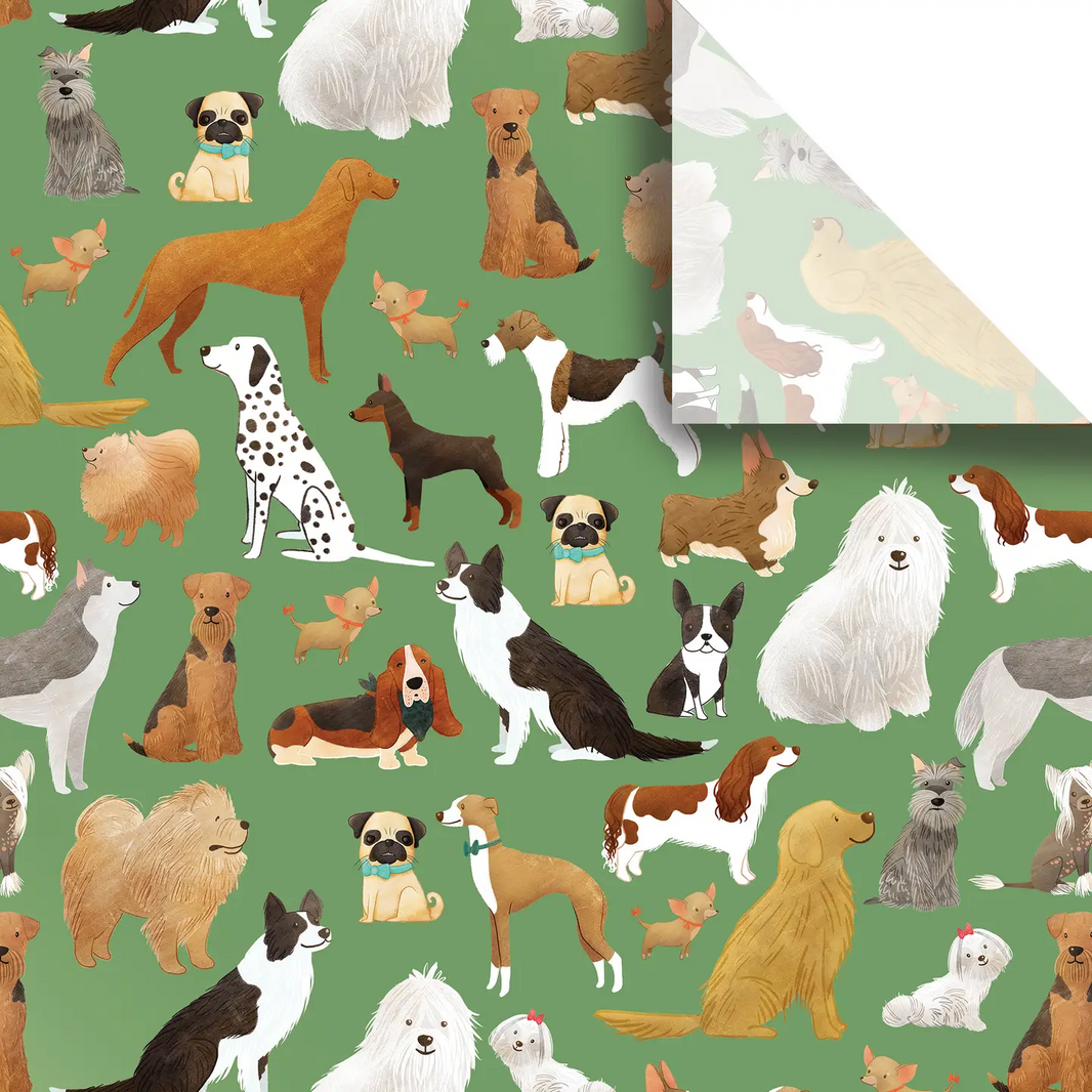 Best in Show Green Printed Tissue Paper