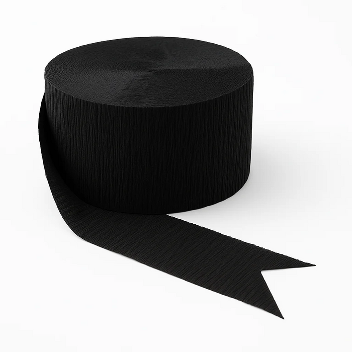 Black Crepe Paper Streamer