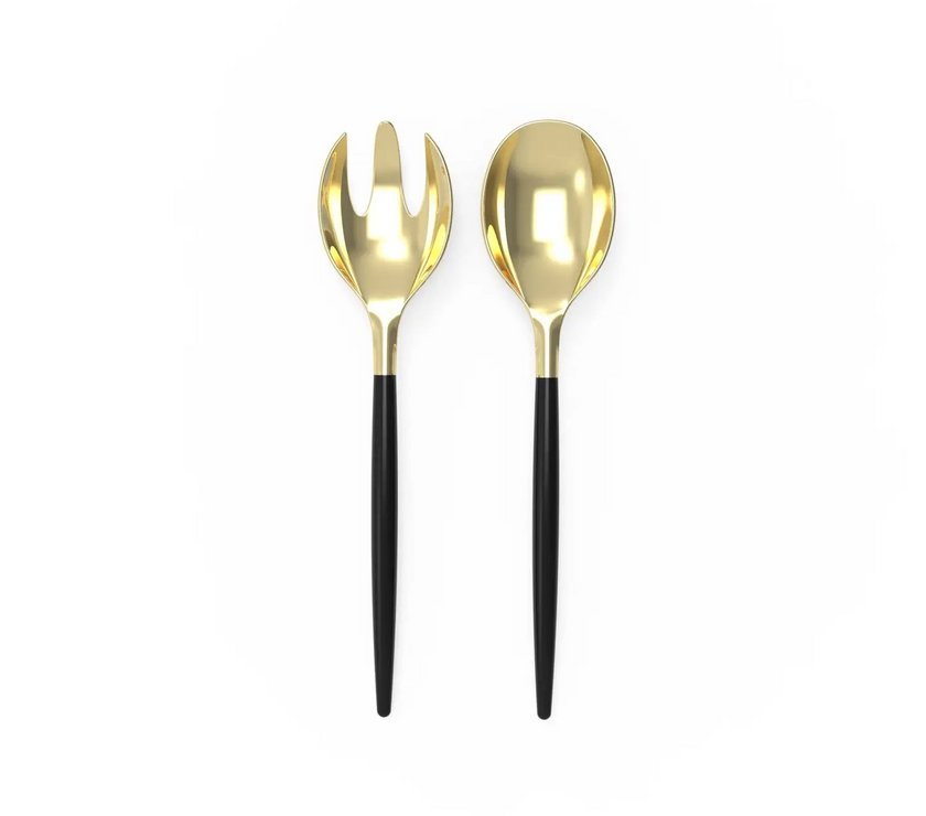 Black and Gold Serving Utensils